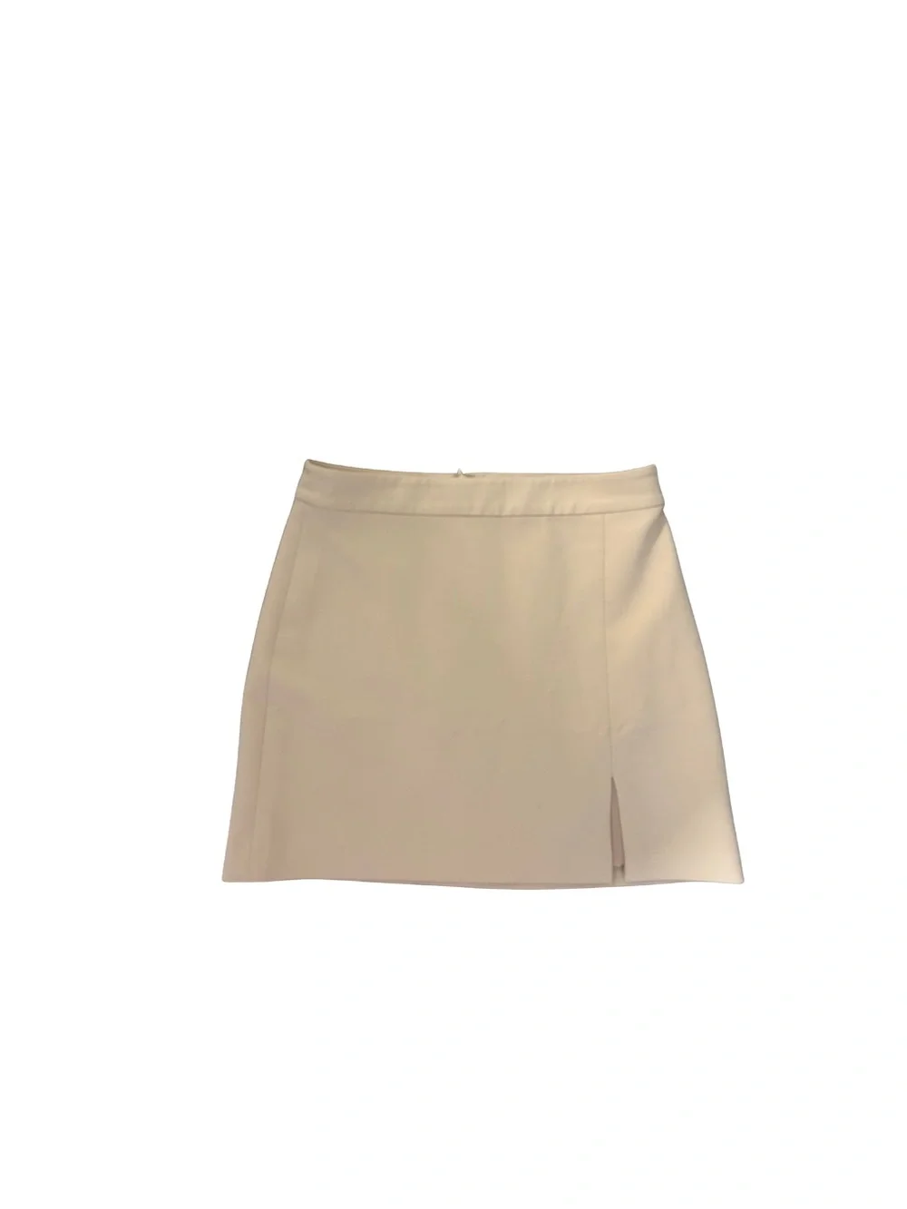 Aritzia Beige Mini Skirt Wilfred Patio Crepette Gold Size 6